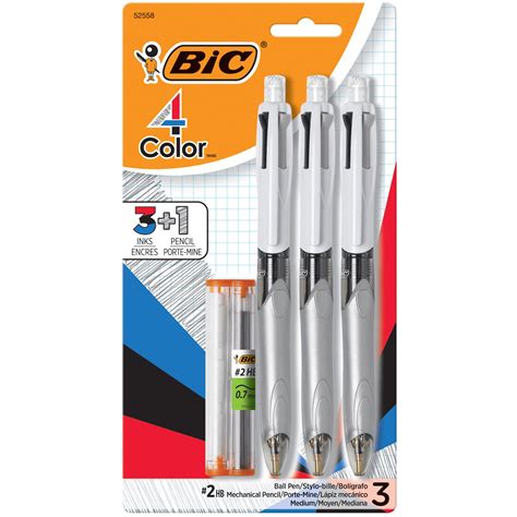Business And Industrial 3 Pack Bic 4 Color Shine Ballpoint Pen Medium