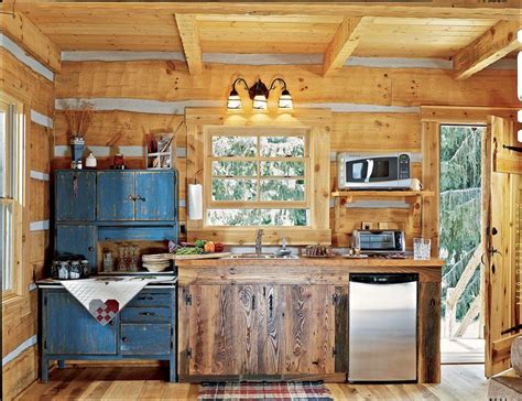 Small Wonders Cute Cabins Tiny Cabin Kitchen Cottage Kitchen Design