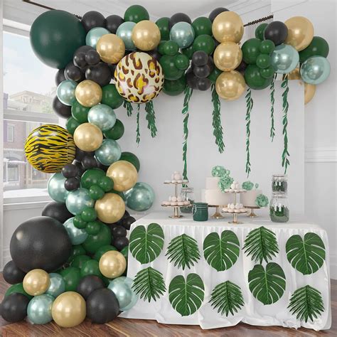 Buy Pateeha Jungle Safari Balloon Garland Arch Kit 135 Stuks Safari Verjaardag Decoraties Goud