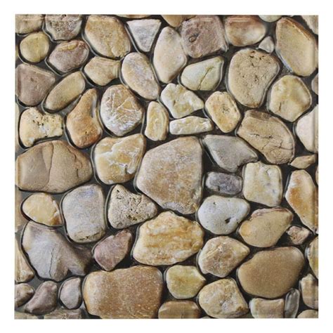 3d Cobblestone Peel And Stick Wall Tile Commomy