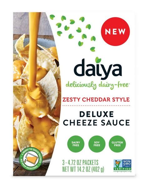 Daiya Dairy Free Gluten Free Soy Free Plant Based Zesty Cheddar