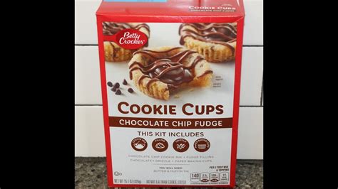 Betty Crocker Cookie Cups Chocolate Chip Fudge Review Youtube