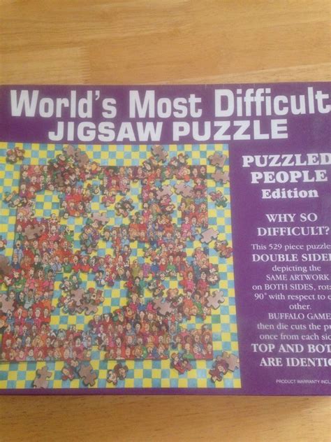Worlds Most Difficult Jigsaw Puzzle Puzzled People Edition New