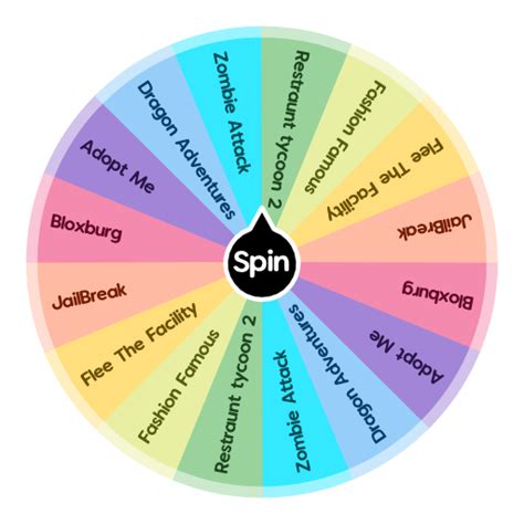 Which Roblox Game Should I Play Spin The Wheel Random Picker