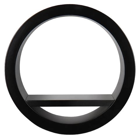Check spelling or type a new query. Black Contemporary Round Floating Shelves 4pcs Set Wall ...