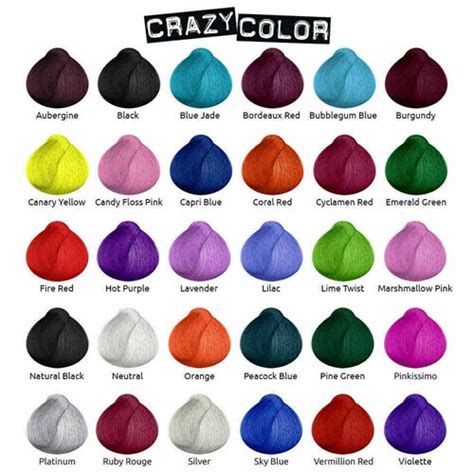 Crazy Color Semi Permanent Hair Colour Dye Full Range Jinnyslondon