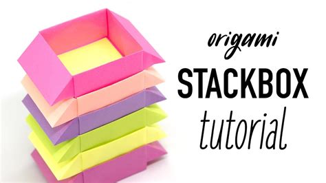 Diy Origami Stacking Box Tutorial Paper Kawaii Youtube