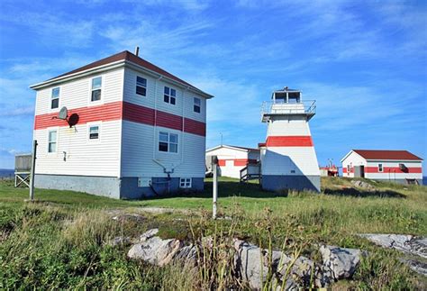 Puffin Island Lighthouse Newfoundland Canada At