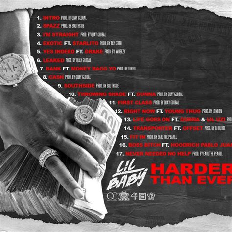 Lil Baby Harder Than Ever Stream Cover Art Tracklist Hiphopdx