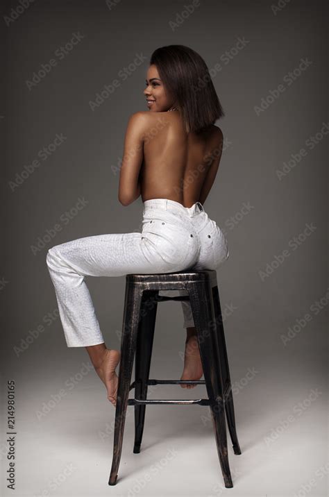 Beautiful babe sexy African American woman Naked woman ภาพถายสตอก Adobe Stock