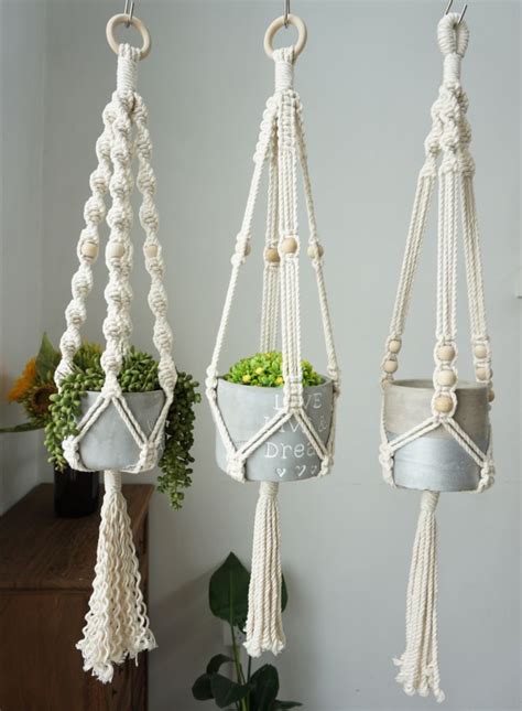 Macrame plant hanger Hanging planter Indoor garden decor | Etsy