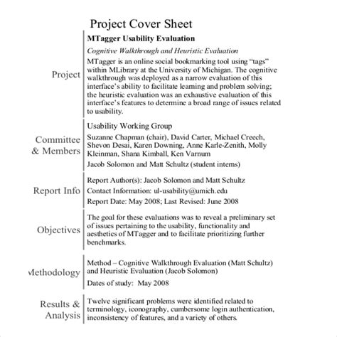 11 Cover Sheet Templates Pdf