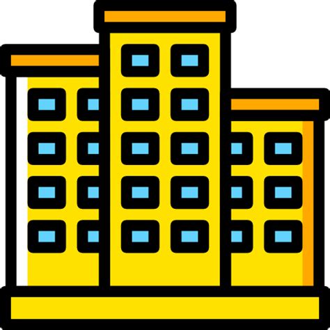 Residential Building Icon At Collection Of