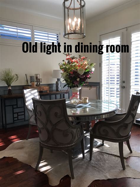 What is your design style? Pic of old light fixture and new table in dining room. I ...