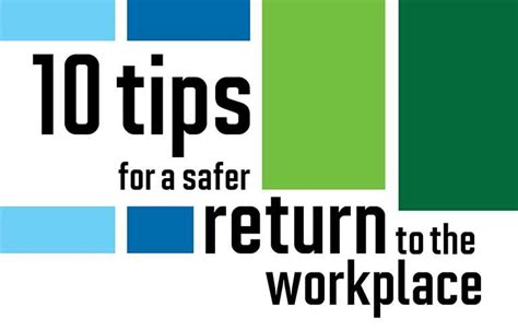 10 Tips For A Safer Return To The Workplace After Covid Safetyhealth