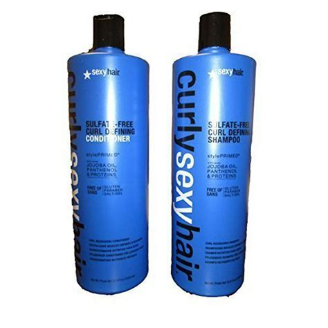 curly sexy hair curl defining sulfate free shampoo and conditioner duo 2 bottles 33 8 oz per