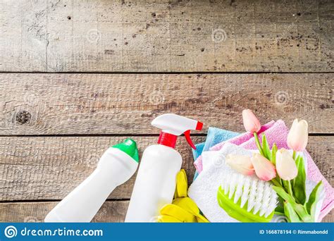 Spring Home Cleaning And Housekeeping Background Stock Photo Image Of