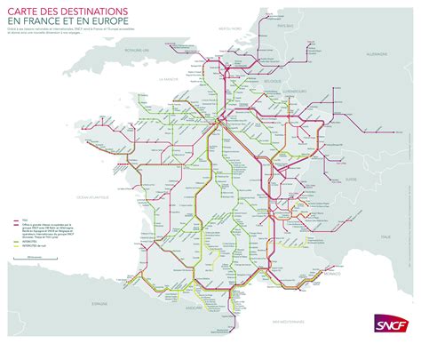 Map Of Frances Sncf French Railway Company Network Europe