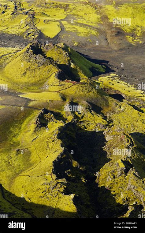 Islande Region Volcanique De Lakagigar Volcan Laki Iceland