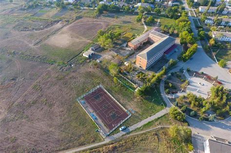 Top View Of The Village. One Can See The Roofs Of The Houses And