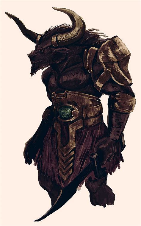 Minotaur By Idnorant On Deviantart Dungeons And Dragons Characters