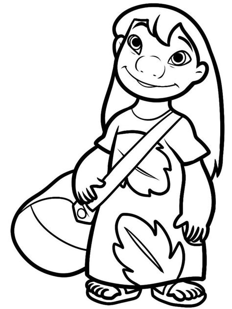 Lovely lilo coloring page