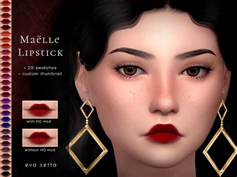 Sims 4 — Maelle Lipstick Eva Zetta By Evazetta — A Smooth Matte