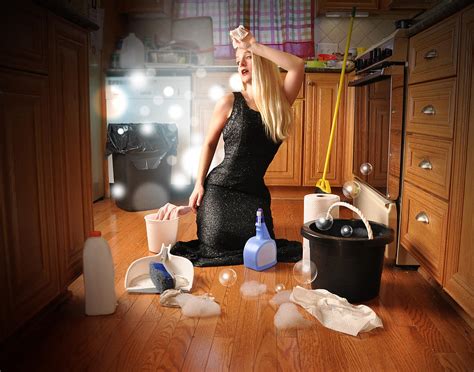 Beauty Glamour Girl Cleaning House Photograph By Angela Waye Pixels