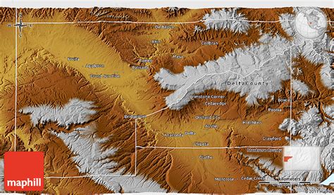 Physical 3D Map Of Mesa County