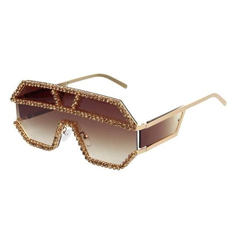 luxury rhinestone geometric patterns oversized sunglasses waamii quality sunglasses luxury