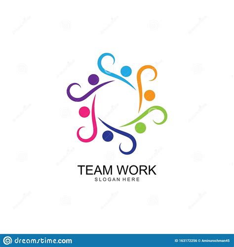 Team Work Logo Design Together Modern Social Network Team Logo Design