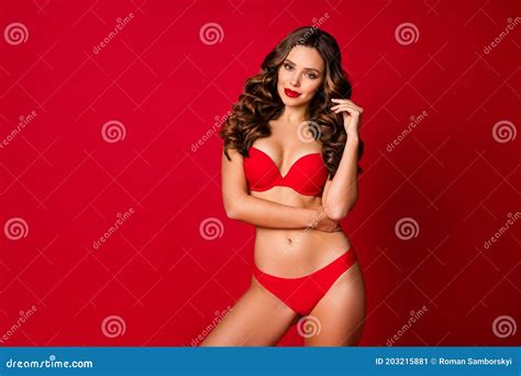 Seduce Sensual Woman Sexy Girl With Tied Hands Red Ribbon Beauty Female Face Portrait Sensual