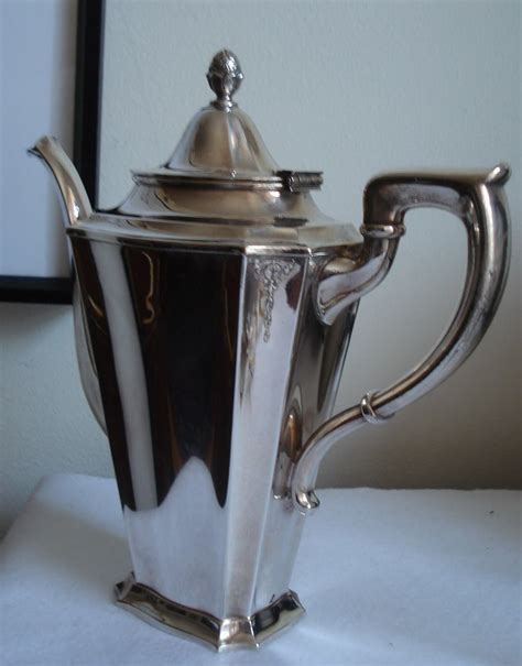 Rare Gorham Silver Plate 1926 Signed Art Deco Antique Teapot Teapot
