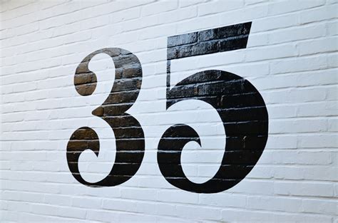 Number 35 Painted House Number Steve Blackwell Signs And Painting