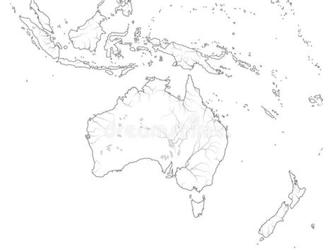 Wiatowa Mapa Australasia Region Australia Oceania Indonezja