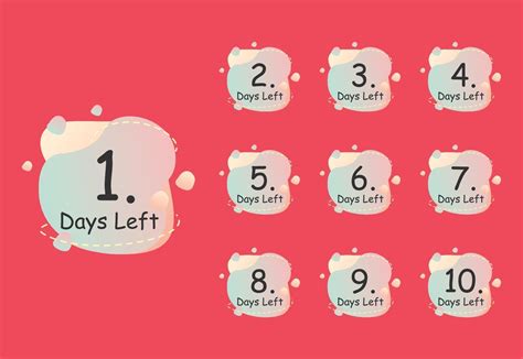 Day Left Countdown Design Template Peach Gradation 4266916 Vector Art