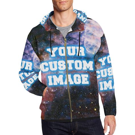 Custom Full Zip Hoodie Your Picture Print Put Your Photo Etsy