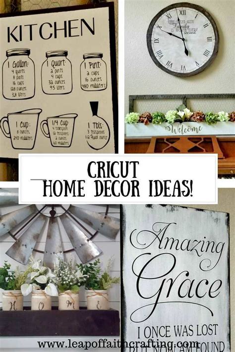 Several Different Pictures With The Words Cricut Home Decor Ideas