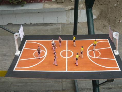 Maqueta Cancha De Basquetbol Cancha De Baloncesto Canchas Maqueta