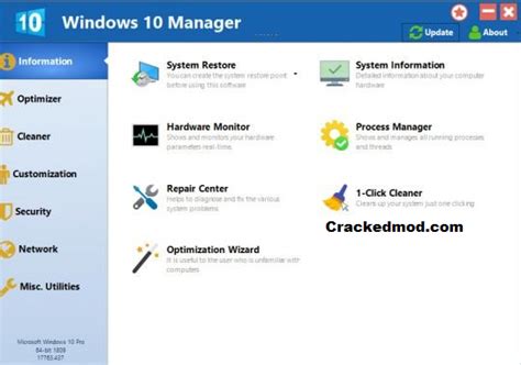 Windows 10 Manager V352 Crack Full Serial Key Latest Version 2021