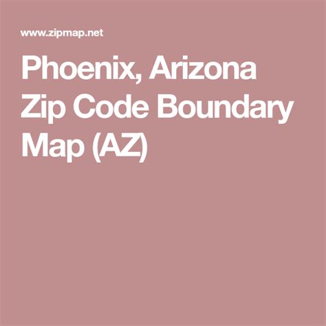 Phoenix Arizona Zip Code Boundary Map Az Zip Code Map Arizona Coding
