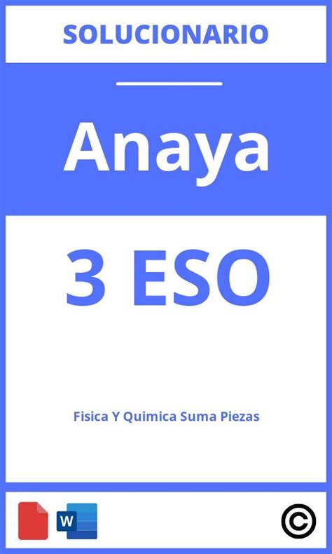 Solucionario Fisica Y Quimica 3 Eso Anaya Suma Piezas PDF