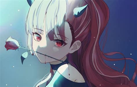 Anime Girl With Horns Wallpapers Wallpaper Cave