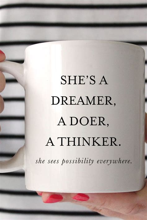 Dreamer Doer Thinker Mug Charm And Gumption Mugs Best Advice Quotes