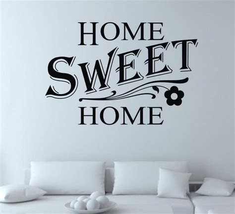 Diy Home Sweet Home Quote Wall Sticker Living Room Vinyl Bathroom