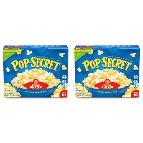 Pop Secret Extra Butter Flavor Popcorn 32 Oz 6 Ct Pack