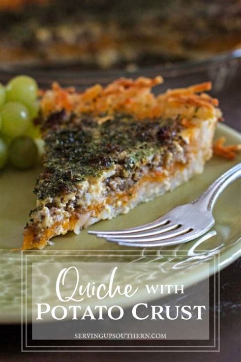 Quiche With Potato Crust Serving Up Southern
