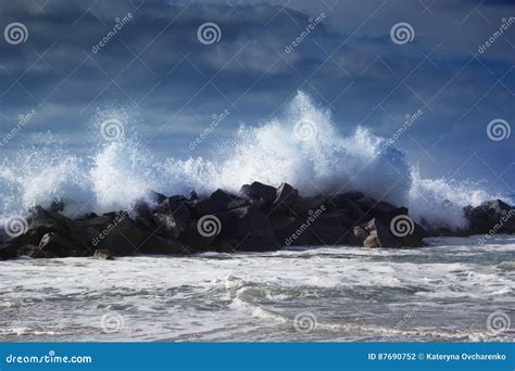 Stormy Ocean Wavesocean Wave In The Pacific Ocean Stock Photo Image