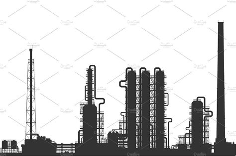 Oil And Gas Refinery Plant Vector Refinery Plant Vector Oil And Gas