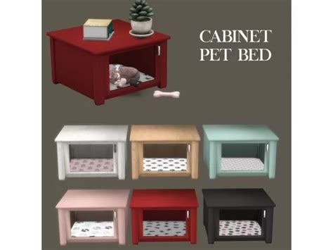 Custom content for sims 4, conceptual, fresh & modern. Cabinet Pet Bed by Leosims - The Sims 4 Download - SimsDom ...